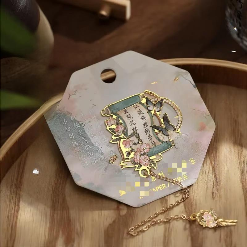 1 шт. Эстетическая ретро китайская закладка изысканная металлическая бабочка закладка для книг винтажная закладка для книг ученик учитель подарок