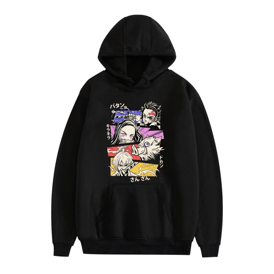 Japanese Anime Hoodie Kimetsu No Yaiba Tanjiro Kamado Kamado Nezuko Fashion Design Men's Women's Sweatshirt Autumn Winter Top