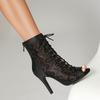 Women High Quality Thin High Heels Comfort Lace-up Boot Stilettos Jazz Dance Female Shoes Street Sexy Booties