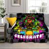 Fnaf Character Collage Blanket Flannel Blanket for bed, sofa, Camping, Hiking, Picnic Essentials, gift for family Fan gifts
