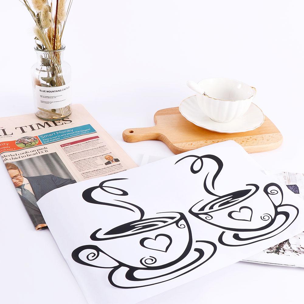 Mural Decal Kitchen Restaurant Wall Decor Art Vinyl Cafe Tea Wall Stickers Coffee Cups Stickers