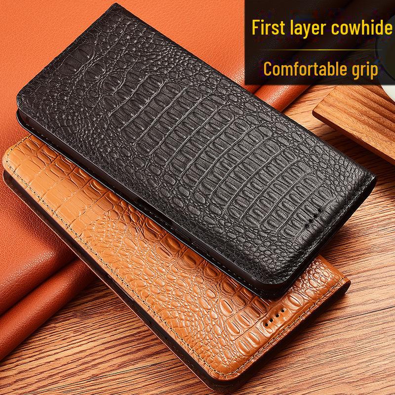 Genuine Leather Flip Cover for ZTE Nubia Z60 Ultra, Z50, Z40S Pro, Z30. Stylish Protection for Your Mobile Phone.