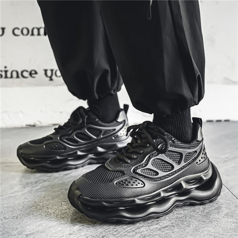 Модная мужская обувь 2024 года, лето, новая модная сетчатая толстая подошва, удобная, легкая, роскошная, высококачественная, повседневная, универсальная спортивная обувь