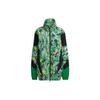 Floral Print Zip-Up Casual Jacket Women Outerwear Green HG1934