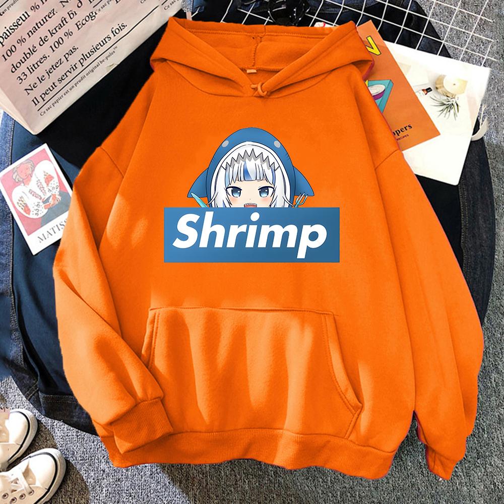 Funny Hololive Gawr Gura Graphic Hoodie 2022 Fashion Harajuku Sweatshirts Kawaii Clothes Casual Long Sleeve Pullover Lounge Wear