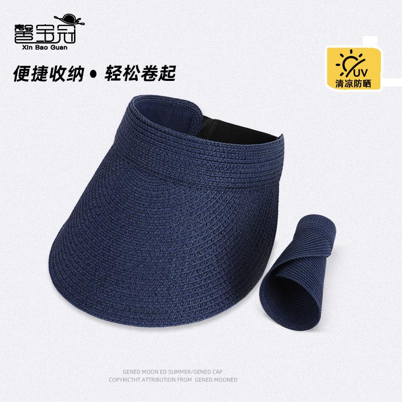 Летняя солнцезащитная шляпа уличная дорожная шляпа с козырьком полями повязка на голову соломенная шляпа модная универсальная шляпа с открытым верхом детская