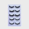 Smokey Makeup Cross Thick False Eyelashes - 5 Pairs, Black, Blue, Purple, Brown, Stage Series
