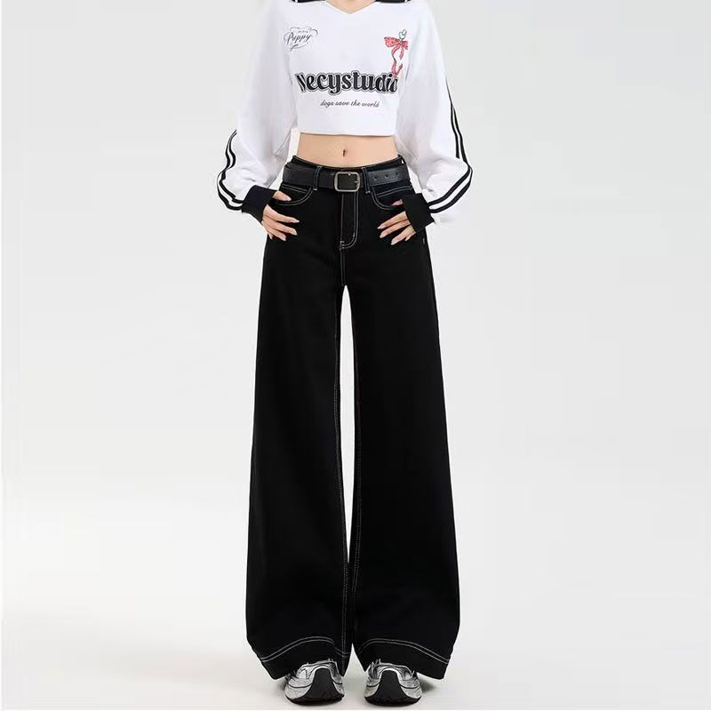 Женские голубые джинсы осенние для невысоких людей с низкой посадкой, свободные брюки, универсальные узкие брюки микроклеш, джинсы для женщин, длинные джинсовые брюки