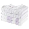 Bloom Imabari Towel Certified Face Set of Natural Quick Dry Made In Japan Towel, 4, Border, Absorbent, Drying, Room, Soft, 100% Cotton, (Purple)