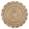Round Vegetable Jute Rug "Shine" Diameter 115 Cm Atmosphera
