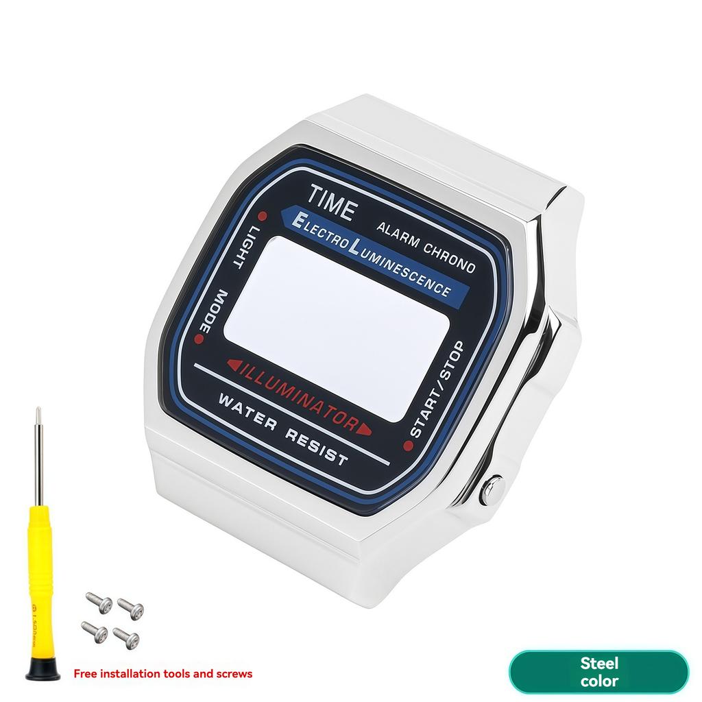 Для модификации корпуса Casio A168 полностью металлический корпус A168WGG-1B A168WEM ремешок безель водозащитное кольцо комплект Прочный комплект для модификации из нержавеющей стали