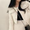 Твидовый костюм-юбка с жемчужными пуговицами в стиле French Chic: Коллекция Весна/Осень 2026 - Женский комплект из двух предметов: куртка с круглым вырезом и короткая юбка.