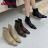 Fashion Fashion Pointed Toe Modern Ladies Ankle Boots With Footwear Low Heel Women Stretch Short Boots Female Pumps Shoes