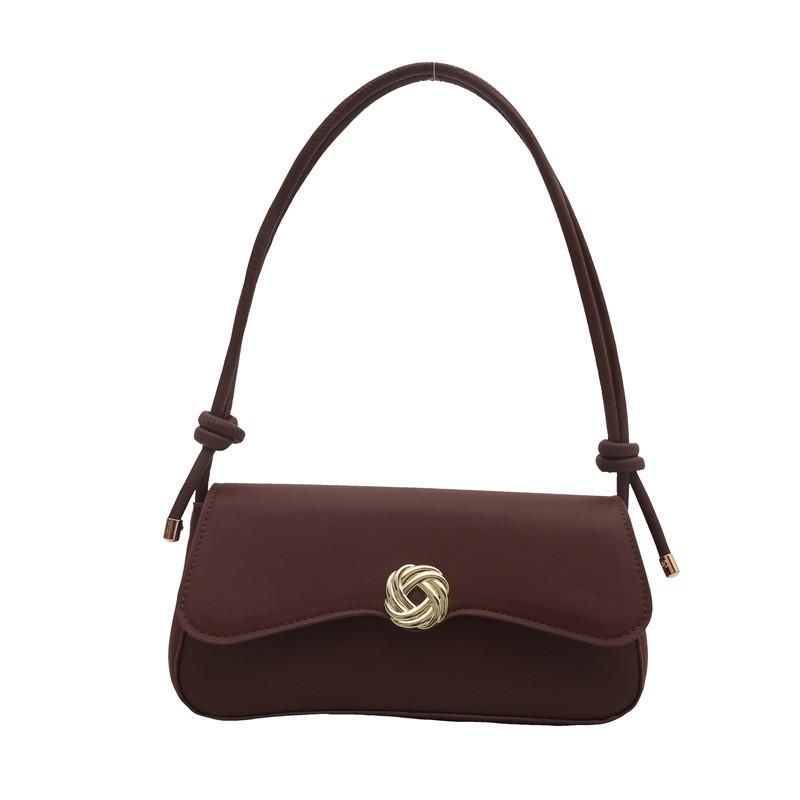 Fashionable Chic Pu Leather Baguette Bag For Women Stylish Shoulder Crossbody Handbag