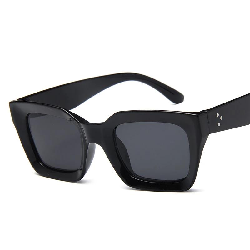 New Square Sunglasses Women Men Brand Designer Fashion Sun Glasses Female Male Vintage Black Shades Clear Travel