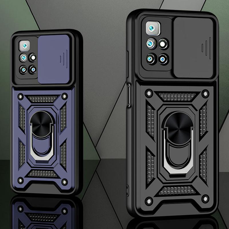 Heavy Duty Shockproof Case for iPhone/Samsung/Huawei/Xiaomi/OPPO/Vivo Push Pull Camera Protection Phone Cover