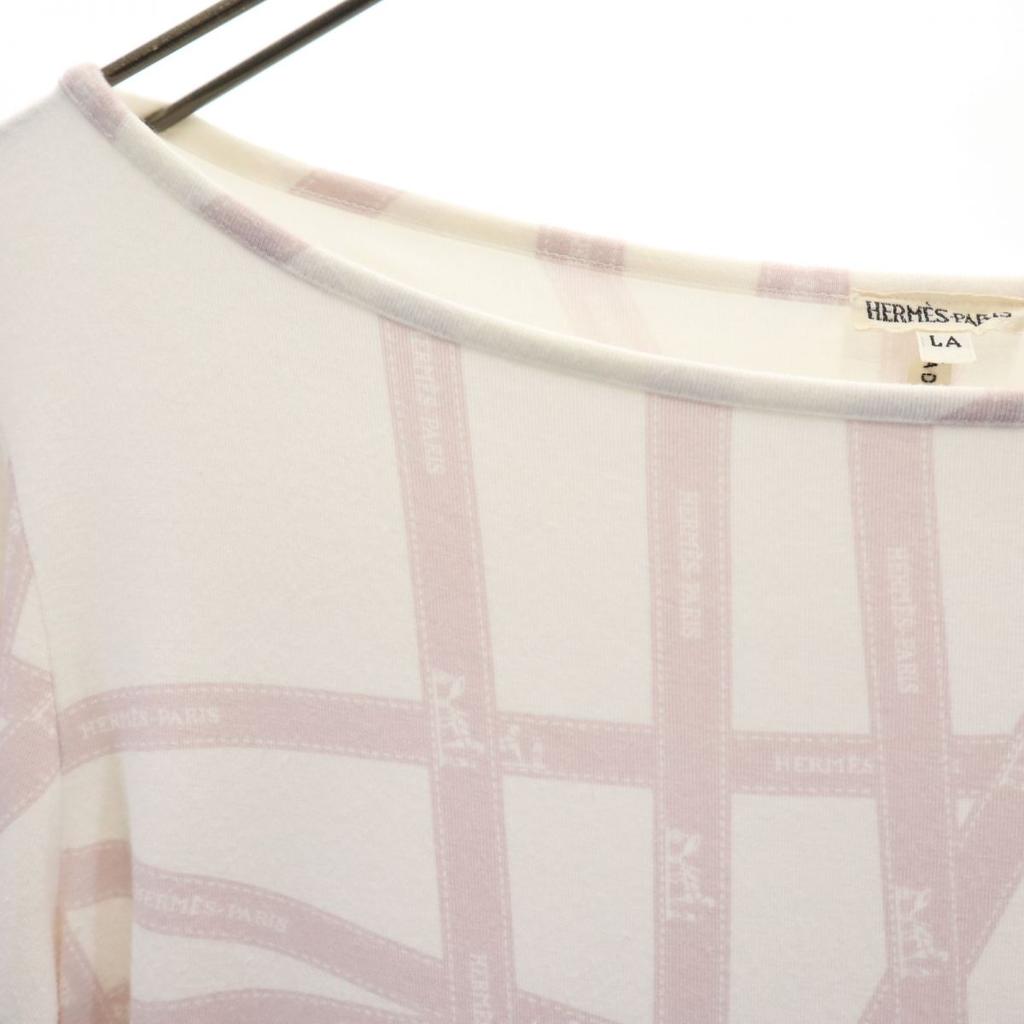 Hermes Made In Italy 7 Minutes Sleeve Cut LA White System Women Used