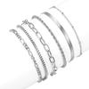 6 шт./компл. женский браслет регулируемой длины с полой цепочкой, полированный витой зажим для лобстера