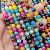 Natural Colored Rainbow Mix Striped Banded Agate Beads, Gemstone Beads, Loose Round Beads, 14-15 Inch Strand, 6mm 8mm 10mm Size Stone Beads.