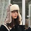 Женские теплые наушники, утепленная шапка с ушами, зимняя кашемировая плюшевая хлопковая шапка с кошачьими ушками, зимняя русская шапка-бомбер