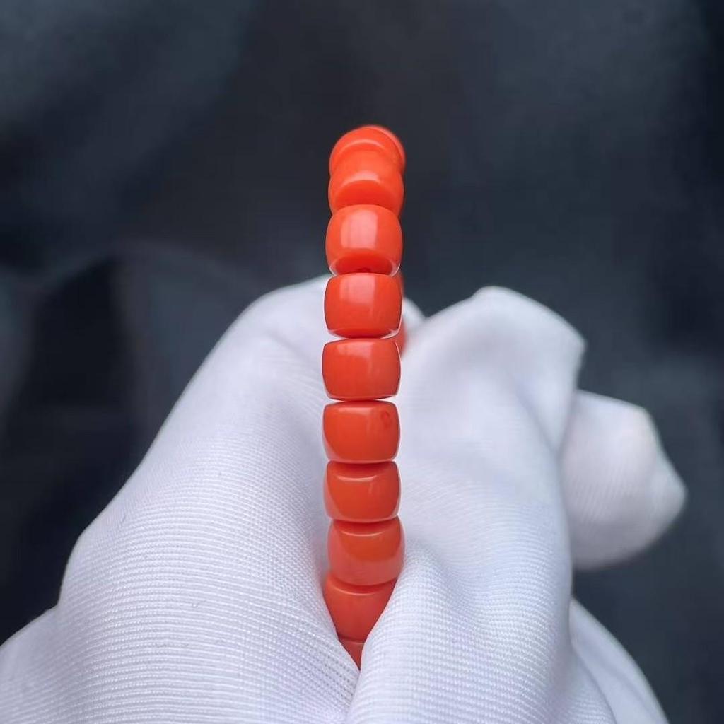 Браслет из однотонных бусин имитации коралла - Модный одинарный браслет для девочек