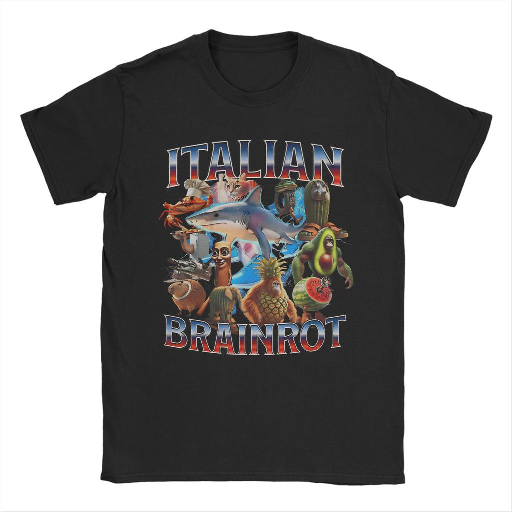 Chimpanzi Bananini Fun Character Unisex Unisex T Shirt Italian Brainrot Novelty Tee Shirt Tshirts Cotton Classic Clothing