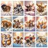 DIY Diamond Painting Cute Puppy Cross Stitch Kit Mosaic Art Diamond Painting Full Circle Diamond Home Decoration