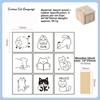 9pcs Cat‘s Daily Life Rubber Stamp Acrylic Box Students Stamps  Scrapbooking Decor