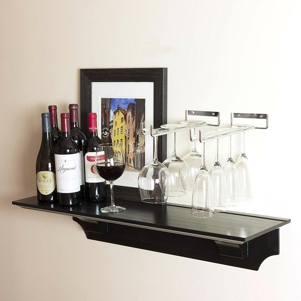 Iron Durable Goblet Cabinet Kitchen Bar Cup Hanger Wine Glass Holder Storage Shelf Hanging Rack