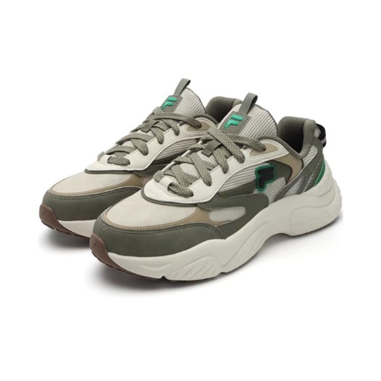 Fila Fusion Conch II Ретро Повседневные Низкие Кроссовки Мужские Сникер Серый Зеленый T12M341609FLV