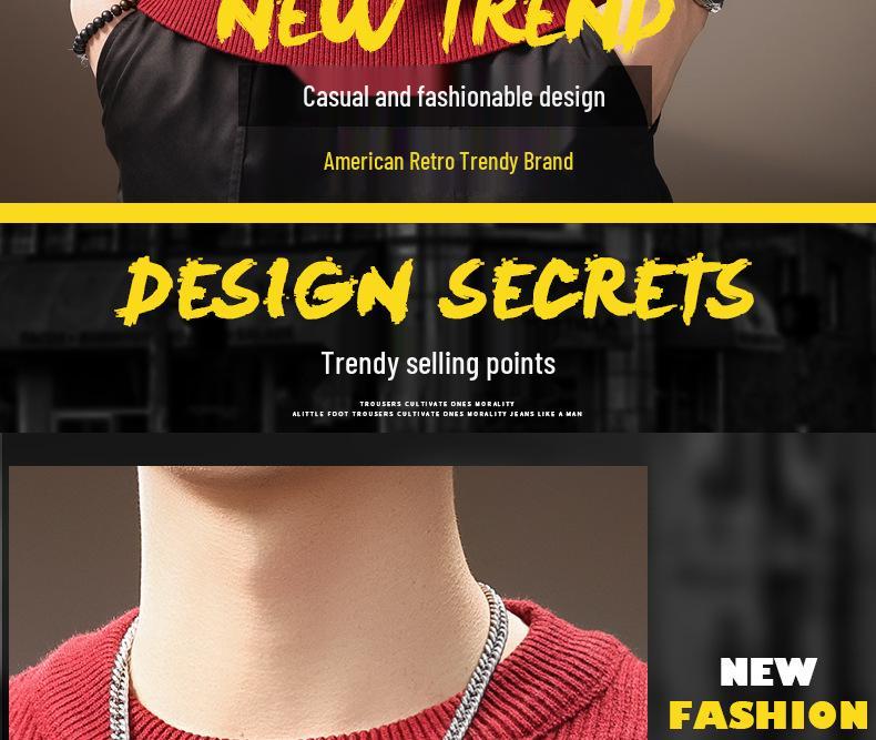 Men's Autumn Luxury Soft Knit Sweater - Versatile, Trendy & Casual Round Neck Hoodie