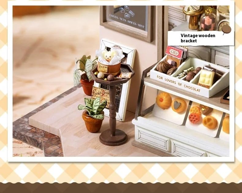 (t-FREAK) Dollhouse DIY Kit Set Miniature, English Instructions, HAPPINESS STORE (DA-005 LEISURELY BAKERY)