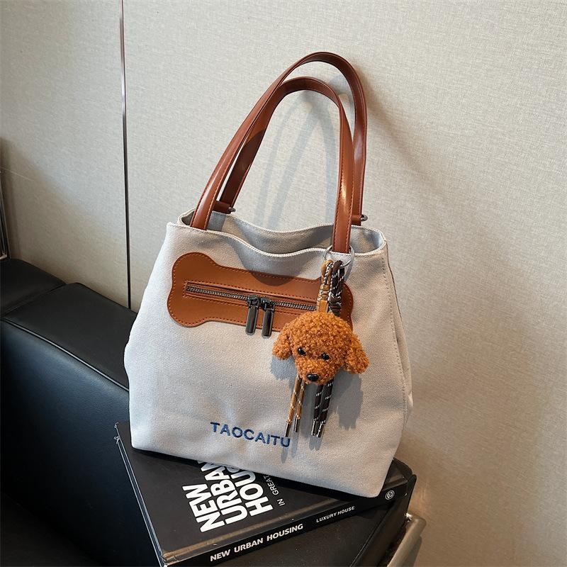 Холщовая сумка женская большой вместимости новая летняя универсальная на плечо сумка-тоут многофункциональный повседневный рюкзак