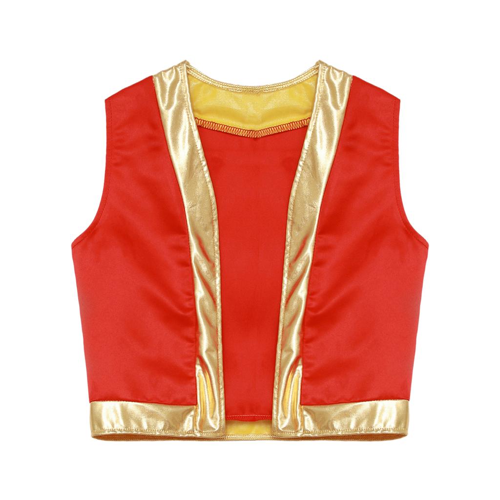 Kids Boys Girls Game Character Cosplay Loose Vest Role Play Costume Halloween Dress Up Vest Pants Set Party Outfit