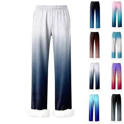 Женские модные повседневные брюки, брюки с градиентным принтом