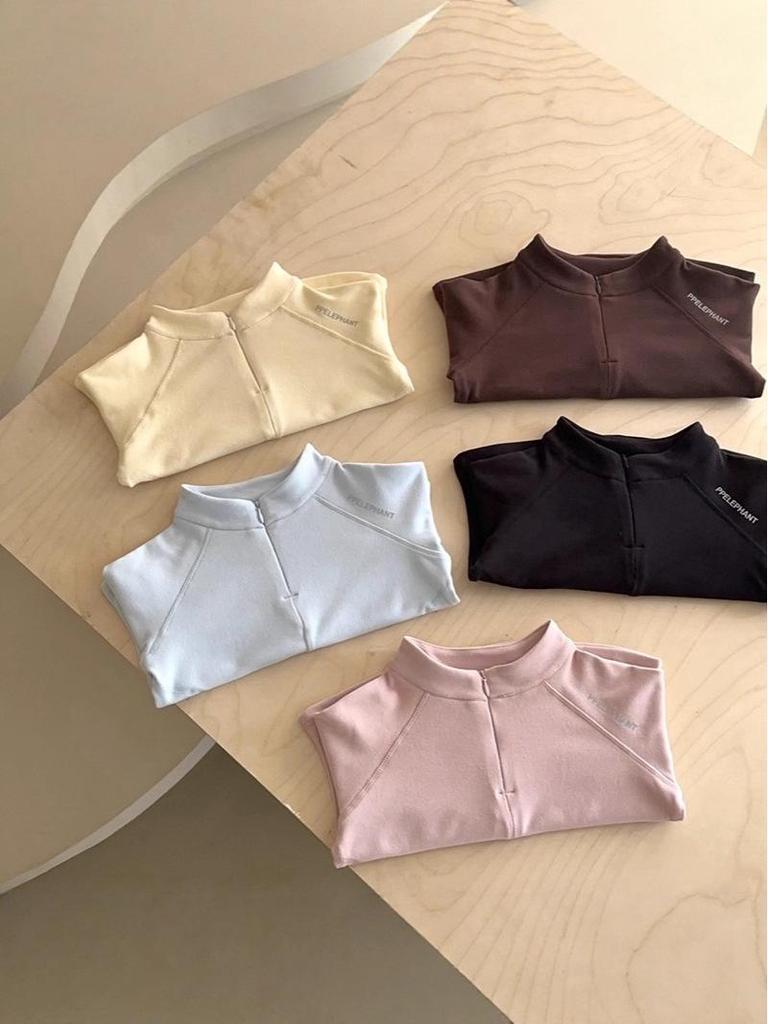 Children's 2025 Spring/Autumn Boys' Solid Round Neck Sweatshirt & Girls' Fashionable Korean-Style Shirt