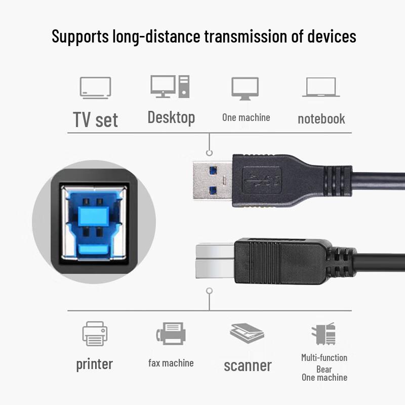 Shenghua Vision USB 3.0 Квадратный Порт Кабель для Принтера и Данных (Китайская версия)