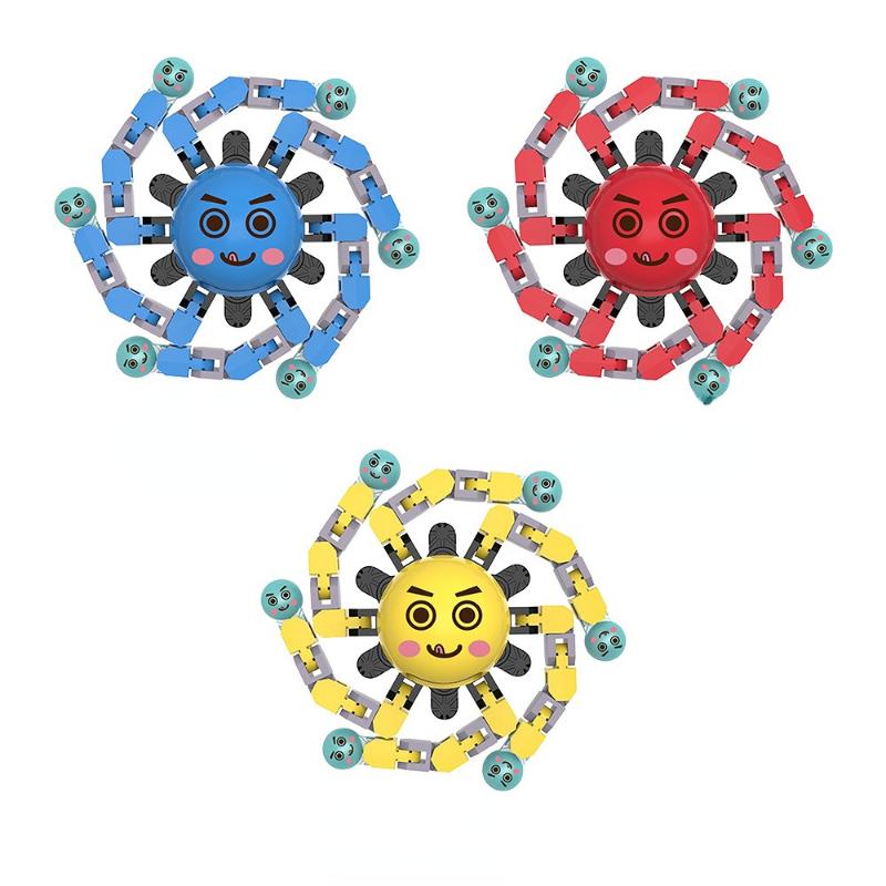 Светящийся сменный механический кончик пальца гироскоп декомпрессионный палец гироскоп меняющий лицо детские игрушки