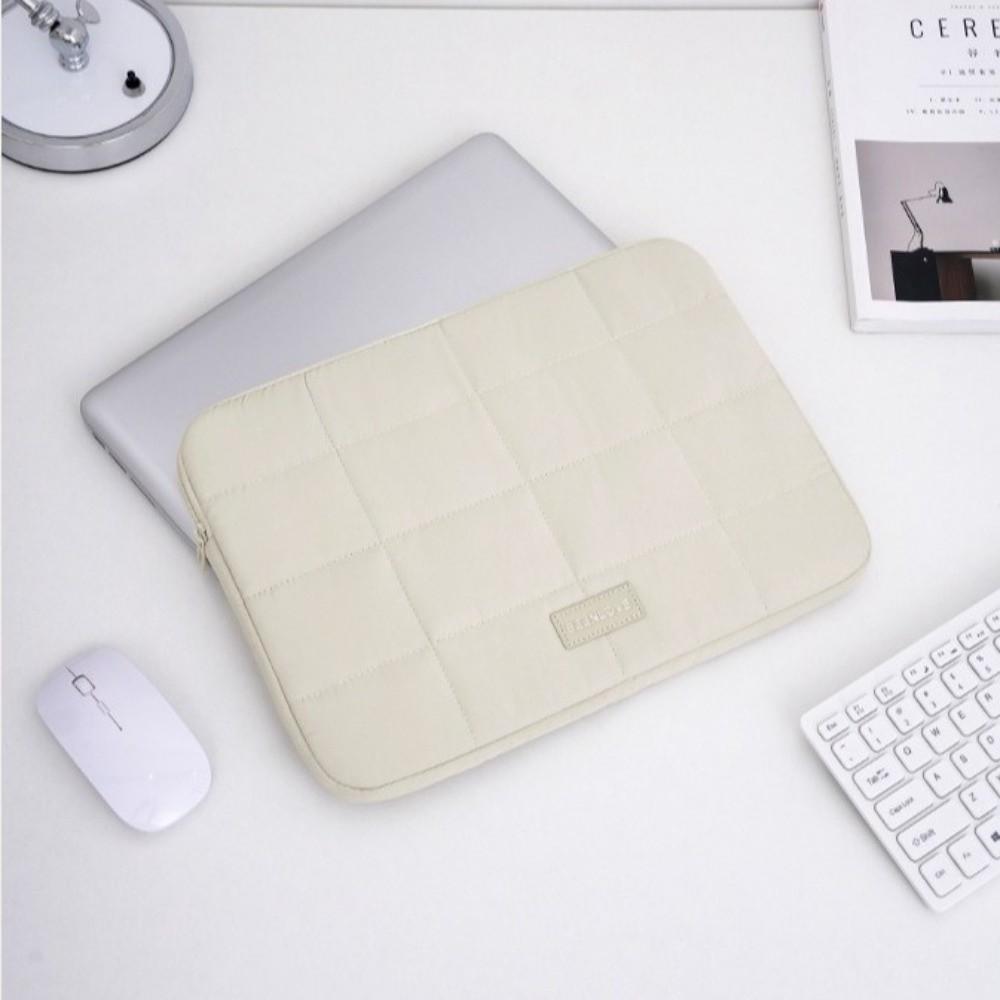 14/15.6inch Quilted Tablet Bag Shockproof Solid Color Travel Tablet Sleeve Wear-resistant Ultralight Tablet Protection Cases