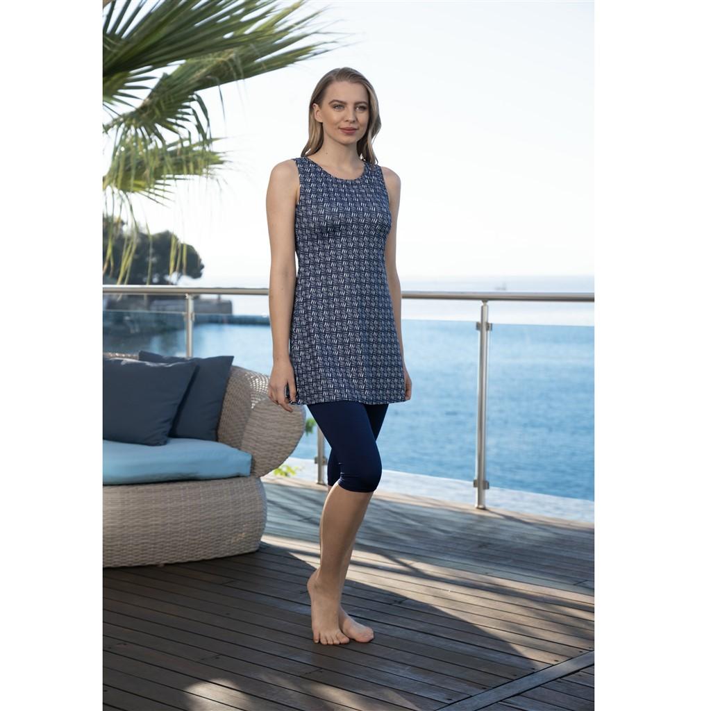 Estiva Купальник без рукавов с цифровым принтом и японским рукавом