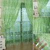 Window Curtain Translucent Floral Pattern Room Decor Pastoral Balcony Valance for Home Office Cafe