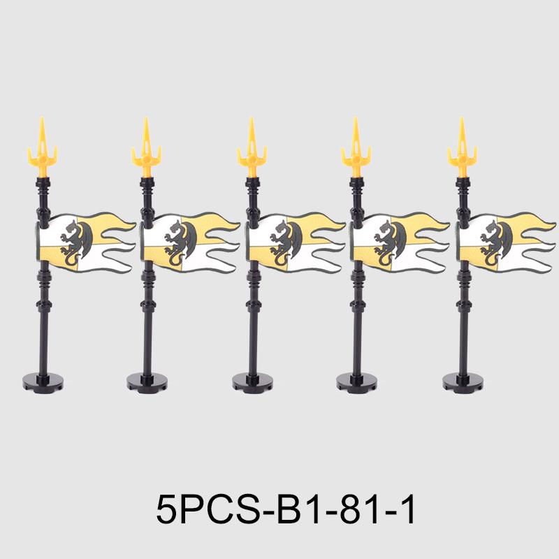 Средневековые военные флаги, серия «Военный замок», рыцарь, солдат, воин, аксессуары, строительные блоки, Древний Священный Рим, кирпичики, игрушки, подарки.