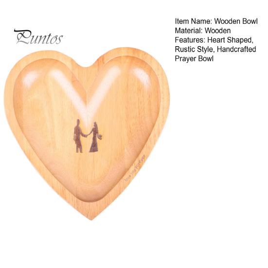 Деревянная молитвенная чаша в форме сердца, миска из теста ручной работы, деревенская молитвенная чаша в форме сердца, религиозные подарки на Пасху, Рождество, День благодарения