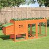 VidaXL Brown Chicken Coop 204x50x84 Cm Solid Pine Wood 172236