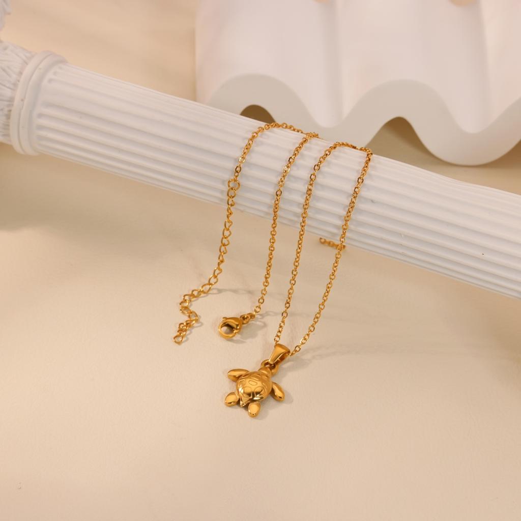 Панк Ожерелье с Черепахой Ожерелья для Женщин Ожерелье с Подвеской Черепахой из Нержавеющей Стали Вечеринка Свадьба Рождество Животное Ювелирное Изделие Подарок