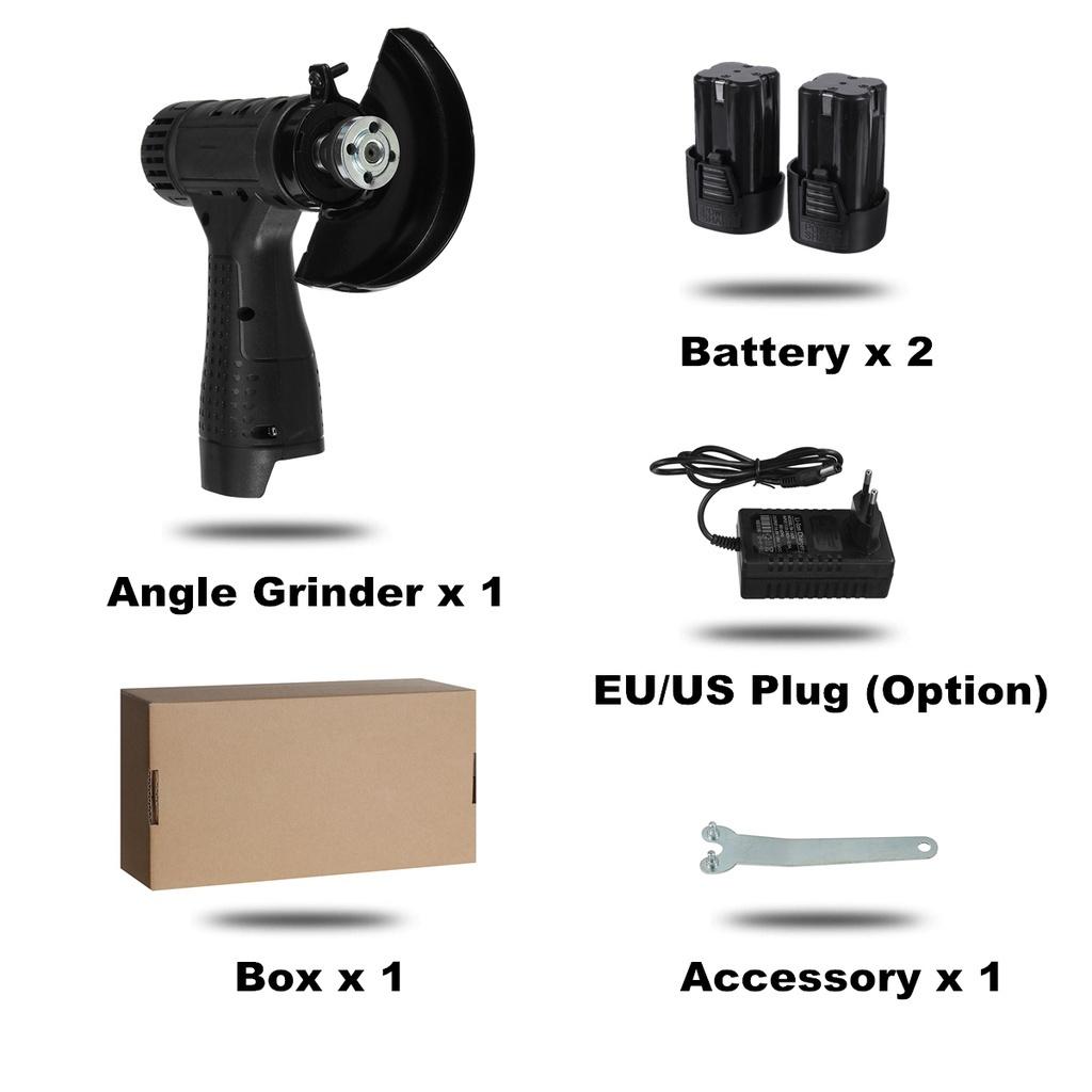 7500mAh Cordless Brushless Angle Grinder Rechargeable Electric Polishing Grinding Metal Cut Tool 110mm Angle Grinder 16.8V 1200W