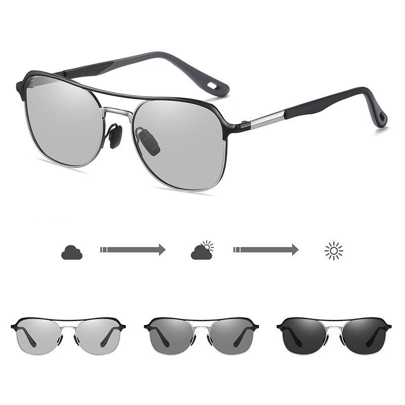Photochromic Polarized Sunglasses for Men Women Fashion Outdoor Driving Anti Glasses UV400 Glasses GZW