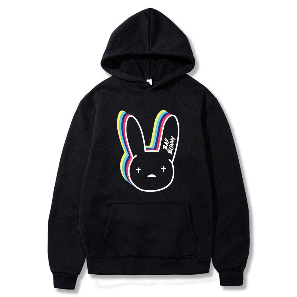 Забавные толстовки с капюшоном Bad Bunny, корейская одежда, повседневный пуловер, толстовка в стиле Харадзюку, унисекс/женская толстовка с капюшоном в стиле хип-хоп, мужская толстовка с капюшоном