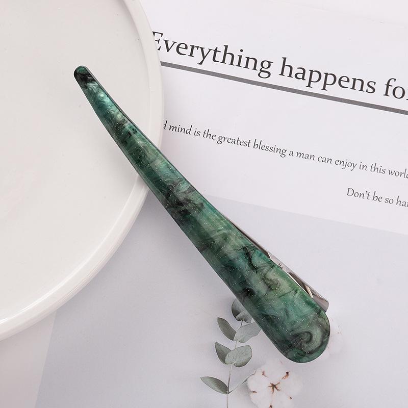 Заколка для волос из ацетата с блестками в корейском стиле для шикарных причесок - Большая акриловая заколка для элегантных причесок