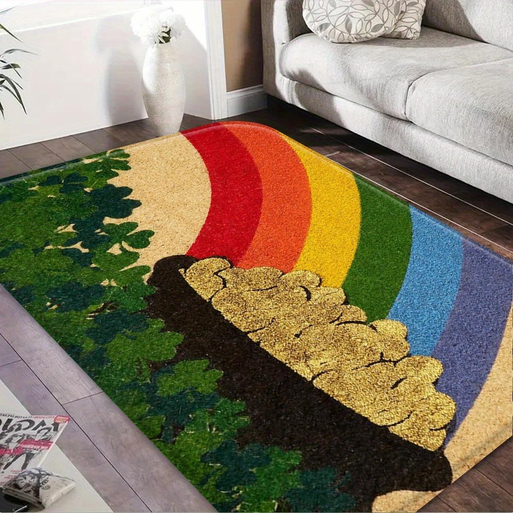 1PC Rainbow Pattern Kitchen Rugs Non-Slip Home Door Mats Pop design Bathroom Rug Bath Mat Carpet for Home Sink Laundry Decor
